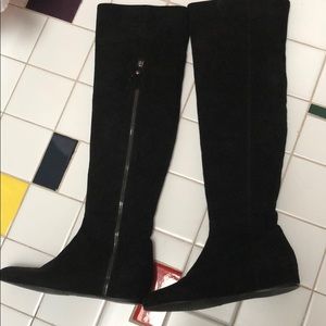 Black suede Stuart weitzman over the knee boots